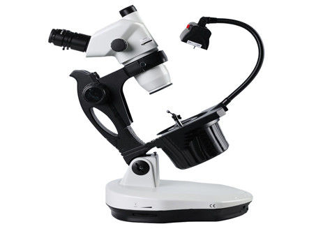 7W 0.6X 100mm Trinocular Stereo Zoom Microscope Untuk Pengaturan Perhiasan