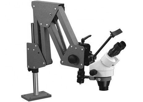 Mikroskop Pengaturan Berlian Stereo 45X Mikroskop Penerangan LED Jewelers Bench
