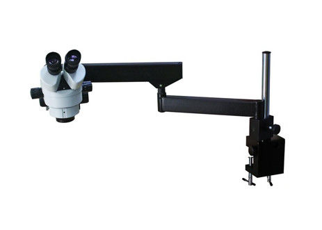 Steel Stand Trinocular Zoom Stereo Microscope 3.7X Sumber Cahaya LED