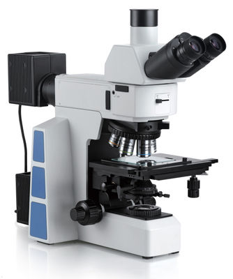 Kamera Optik Mikroskop Bidang Gelap Trinocular 50X Objective DIC Metallurgical