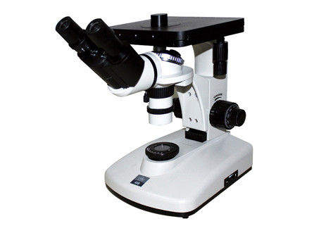 Teropong 6V 12W Mikroskop Optik Terbalik Senyawa Metalurgi 100X 1250X