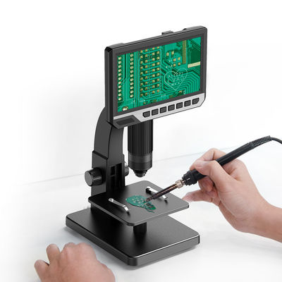 Layar IPS 7 Inch Mikroskop Digital Optik 2000X Mikroskop Layar Lcd Elektronik