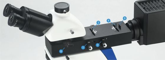 50X 1000X Teropong Mikroskop Metalurgi Optik Tinocular Medan Gelap Terang