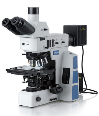 Kamera Optik Mikroskop Bidang Gelap Trinocular 50X Objective DIC Metallurgical