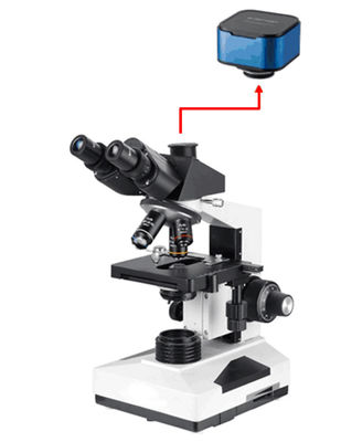 Mikroskop Biologi Lab Profesional Trinocular 40-1000X Dengan Kamera Sony 6.3M